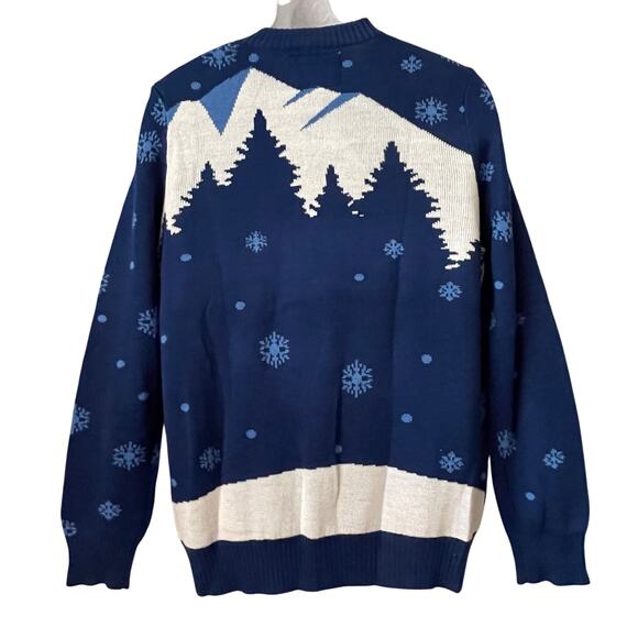 Tipsy Elves Romantic Bigfoot w Mistletoe & Roses Ugly Christmas Sweater Size M - Picture 3 of 5